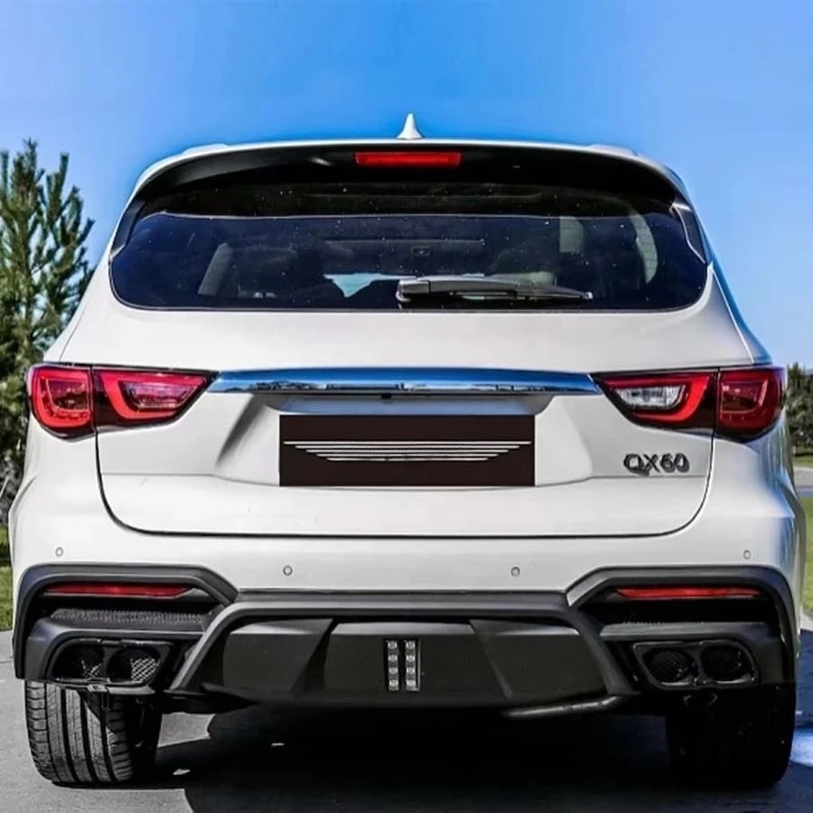 LD Style New High Quality FRP Material Front Rear Bumpers for QX60 JX35 2012-2021 Bolt-On Accessories Grille Diffuser